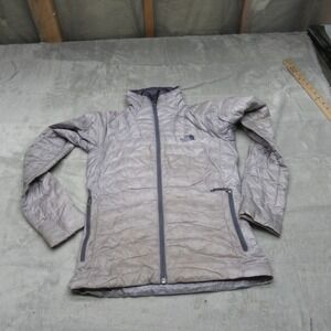 North Face Down Jacket Womens XS Gray Insulated Quilted Thermoball Light READ